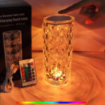Touch Control Rechargeable Rose Diamond Table Lamp