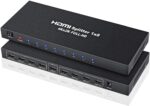 4K 1x8 HDMI Splitter One In Eight Out Powered 8way HDMI Splitter Support Full HD Audio Video Distributor Amplifier With Charger