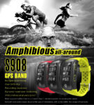S908 GPS Smart Band IP68 Waterproof Sports Wristband Heart Rate Monitor Call Reminder
