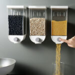 1000ml Transparent Body Eco-Friendly Wall Mounted Grain Storage Box