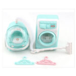 Mini Simulation Light Electric Washing Machine Basket And Vacuum Cleaner Pretend Play Toy