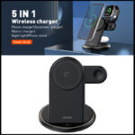 LDNIO Original WL02 5-in-1 Multi-Functional Wireless Charger & Stand – MagSafe Charging Station for Mobile Phones, Earphones, Smartwatches, and Night Lights