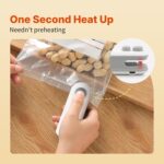 Heat Sealing Machine 2 in 1 Cutting and Sealer USB Rechargeable Food Sealer Mini Sealer for Snack Storage Food Sealer for Chip Bags, Plastic Bags, Food Storage ( Random Color)
