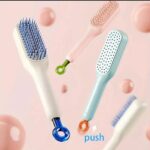 Self Cleaning Magic hair brush, One-click Cleaning Telescopic Hair Comb –  (random Color)