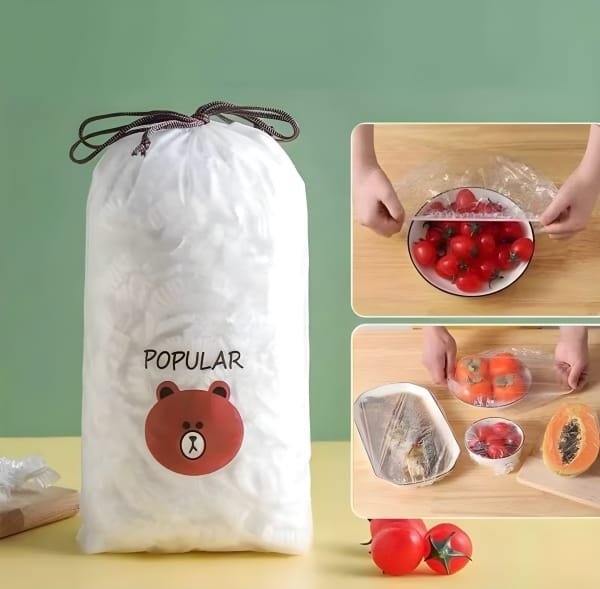 100pcs Disposable Flexible Transparent Plastic Food Storage Bags – Resealable & Multi-Purpose - Food-Grade Fresh-Keeping, Dust & Insect-Proof, Kitchen Accessories - Disposable Food Wrap