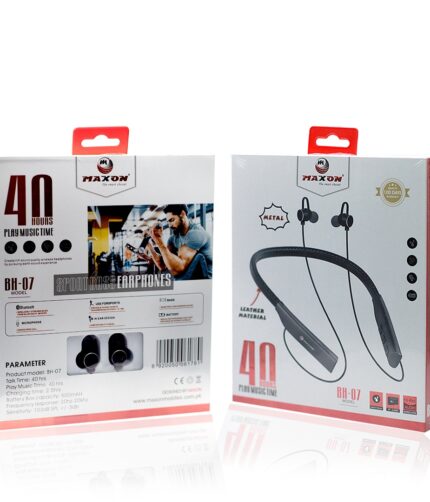 MAXON BH-07 Wireless Neckband / 40 Hours Play Time, 500 MAH Battery