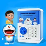 Cartoon Saving Kids Money Boxes Smart Telephone Booth Password Money Piggy Bank With Cute Design